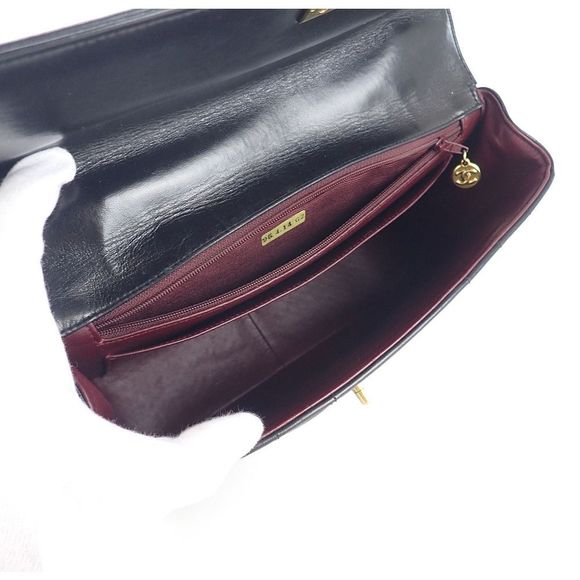 CHANEL Lambskin Mademoiselle Handbag Black With Gold Hardware - Picture 9 of 16